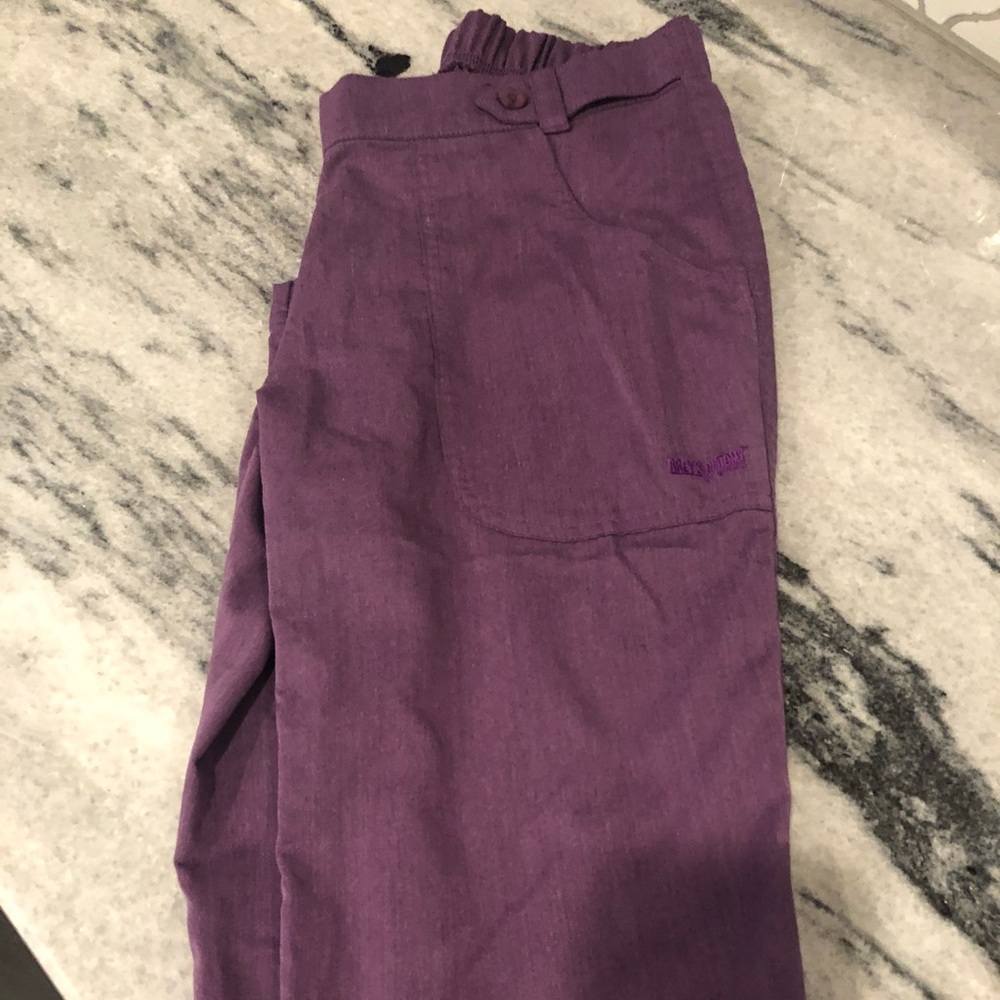 Purple grays anatomy scrub pants